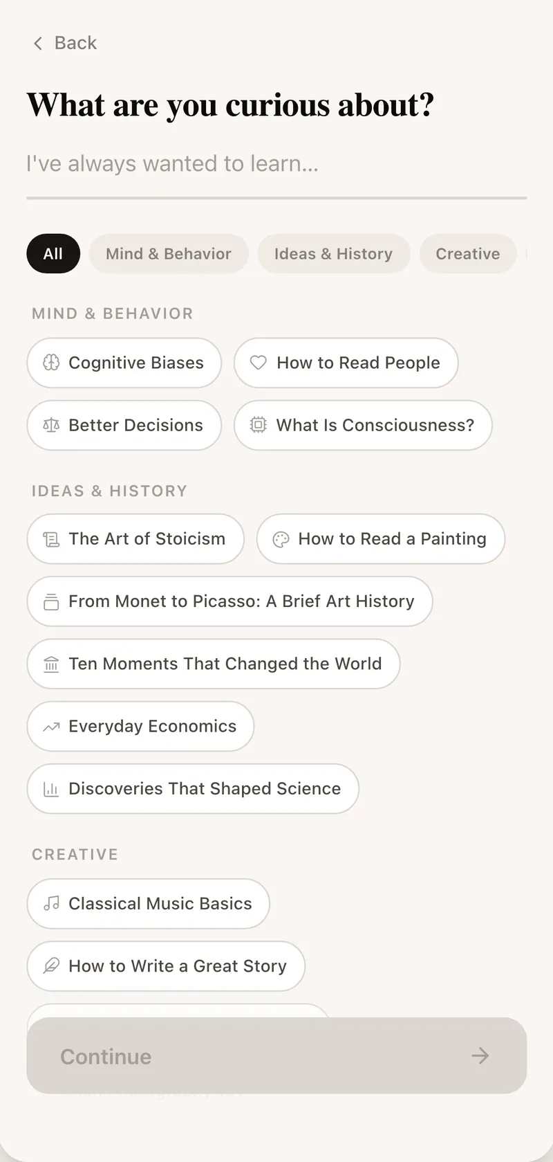 Start with Curiosity