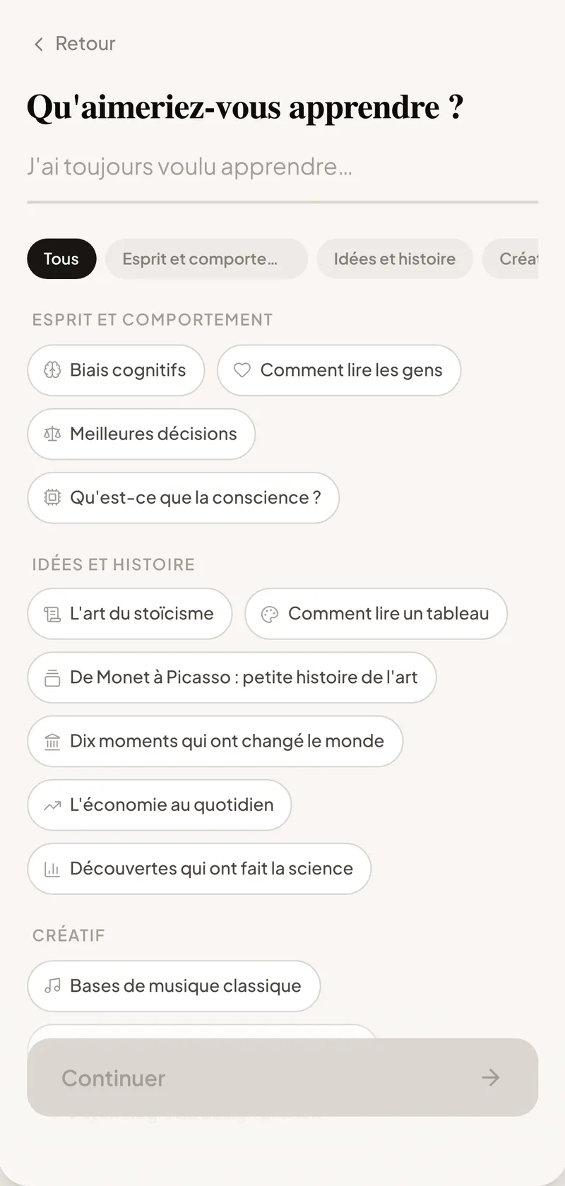 Commencez par la curiosité