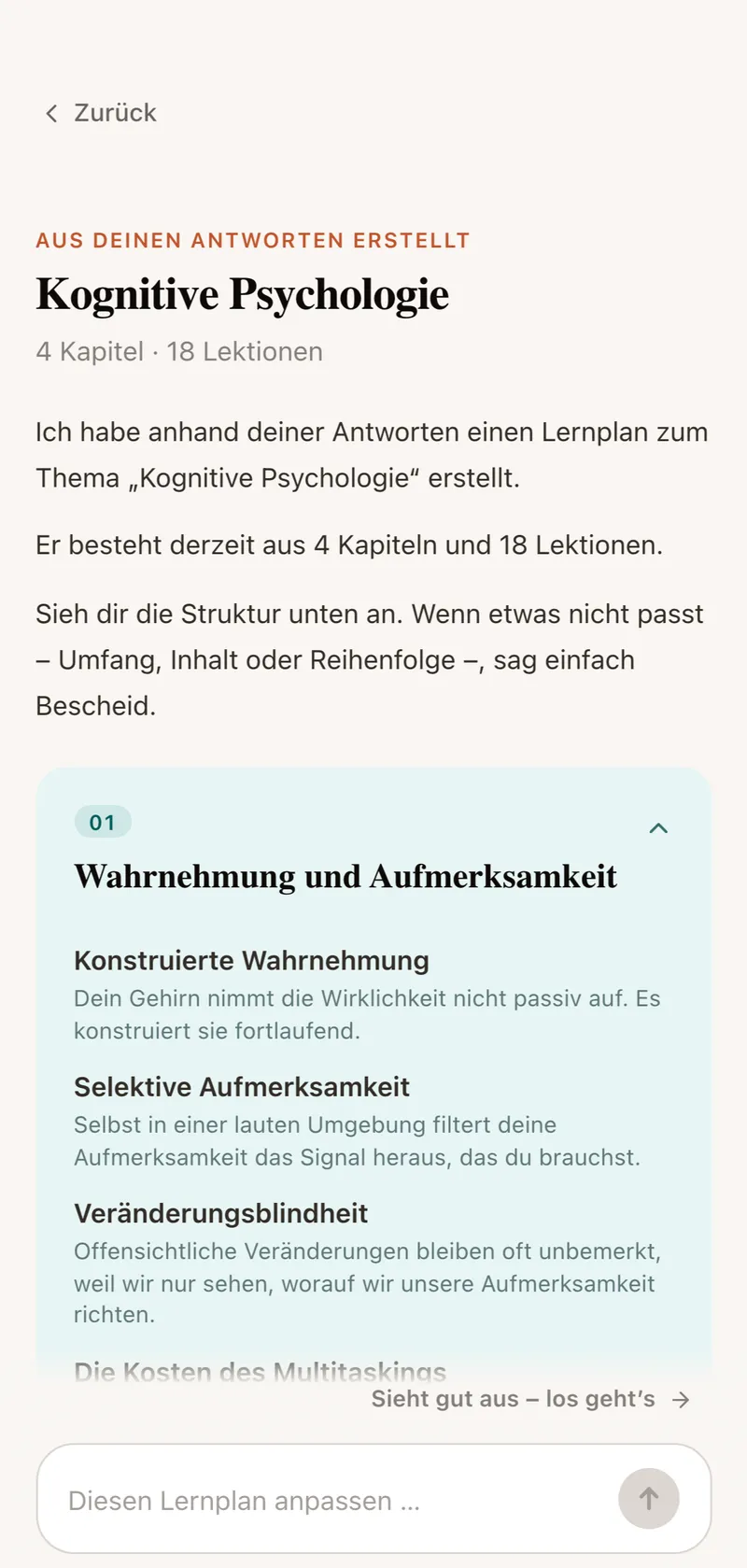 Dein Lernplan