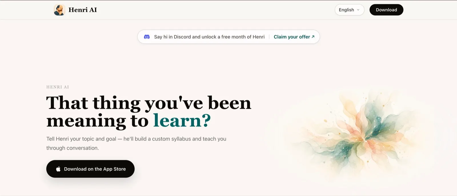 Henri website screenshot
