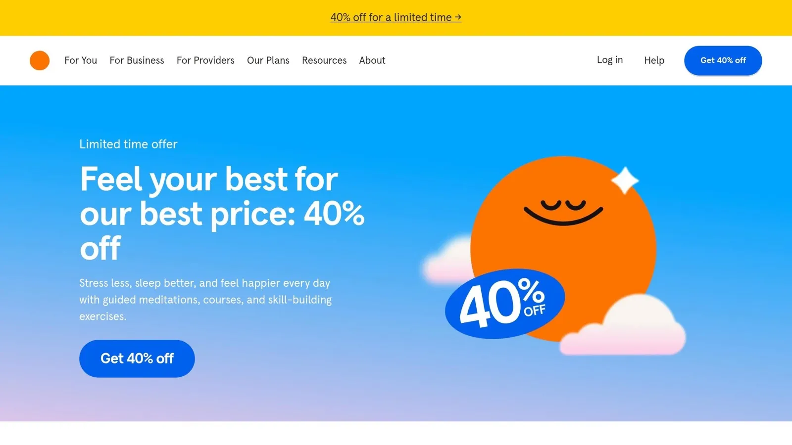 Headspace website screenshot