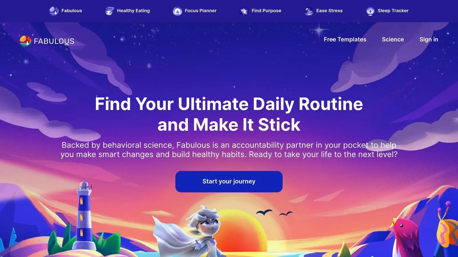 Fabulous website screenshot