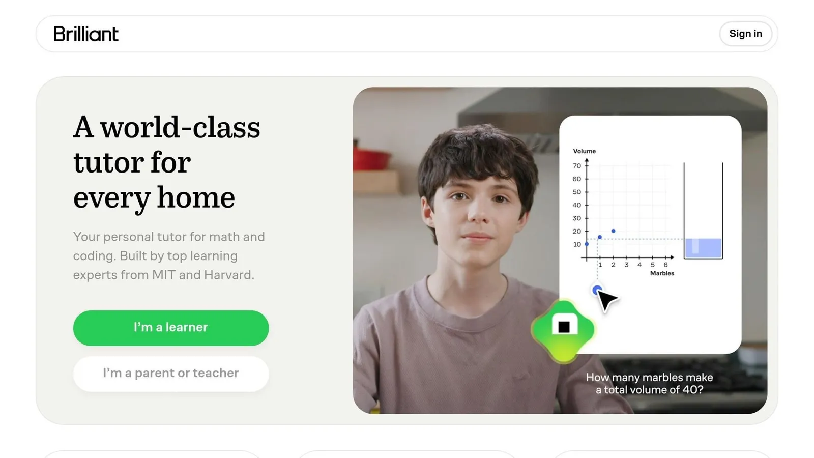 Brilliant website screenshot