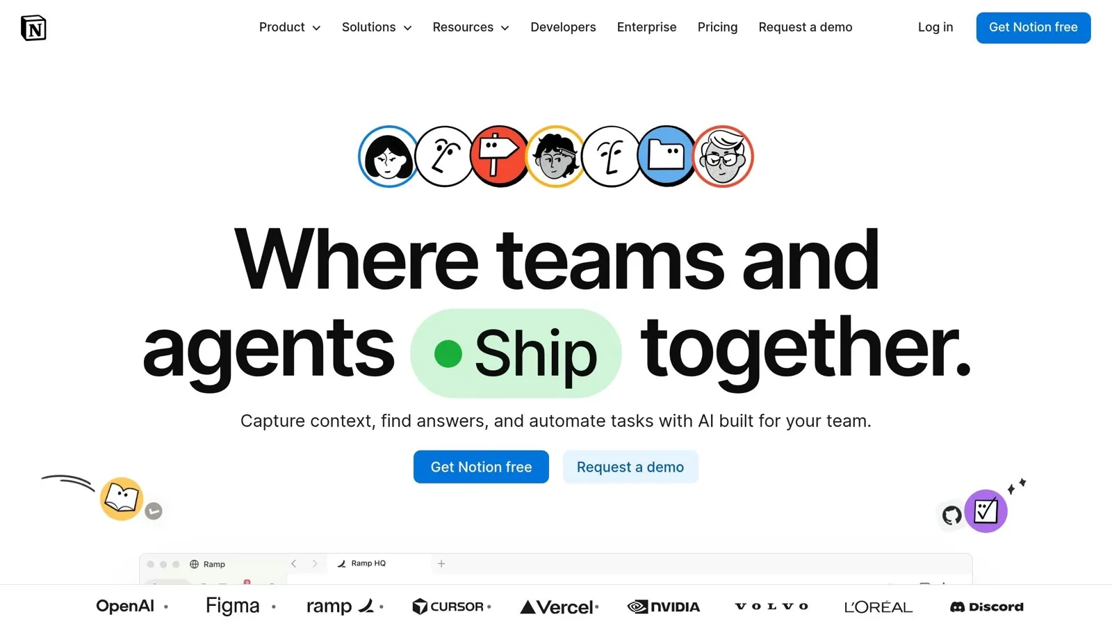Notion website screenshot