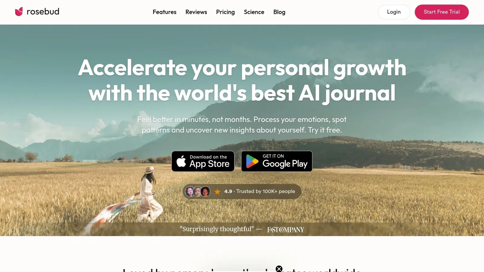 Rosebud website screenshot