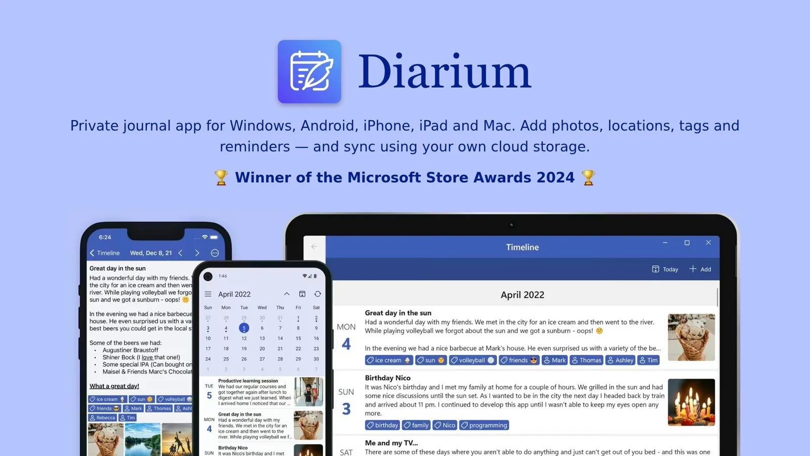 Diarium website screenshot
