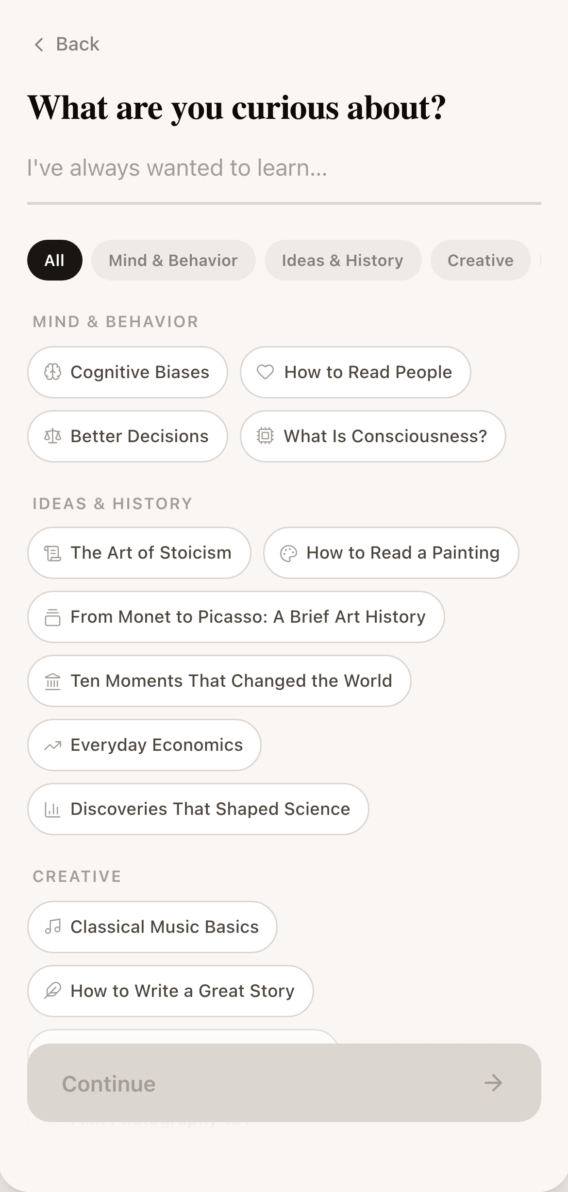 Start with Curiosity
