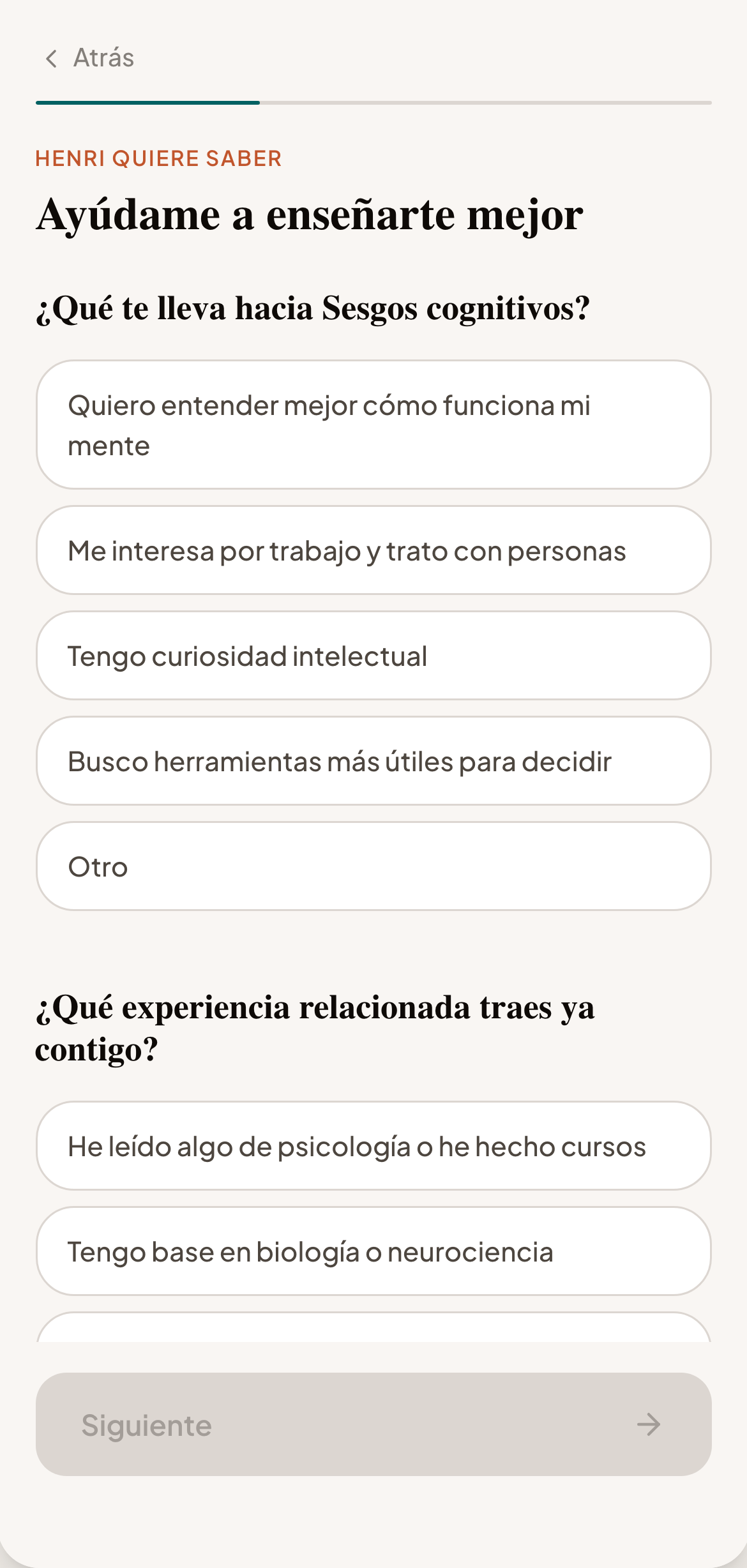 Henri adaptive tutor setup